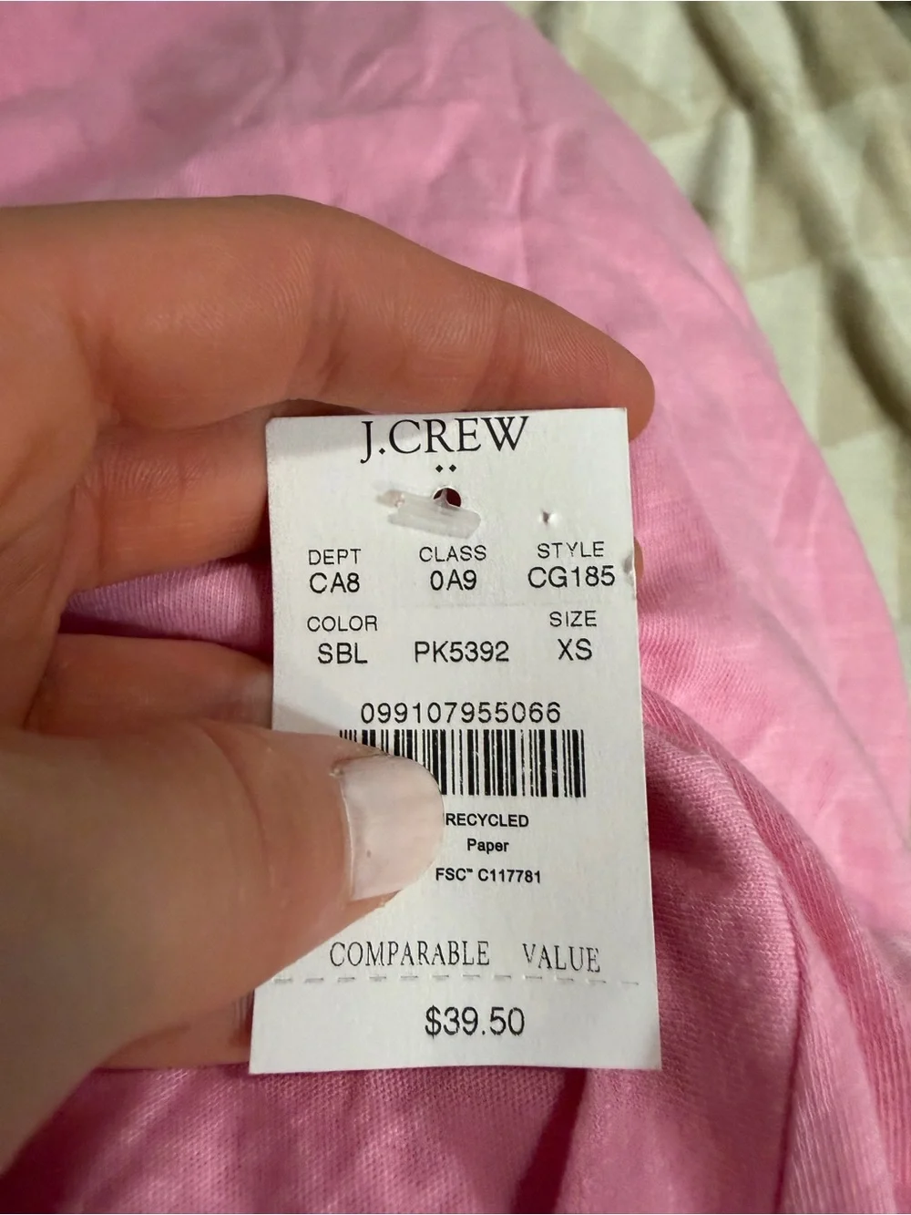 J crew Short-sleeve vintage cotton V-neck tee